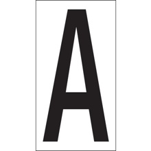 3 1/2" "A" Vinyl Warehouse Letter Labels image