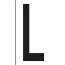 3 1/2" "L" Vinyl Warehouse Letter Labels image