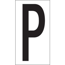 3 1/2" "P" Vinyl Warehouse Letter Labels image
