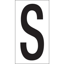 3 1/2" "S" Vinyl Warehouse Letter Labels image