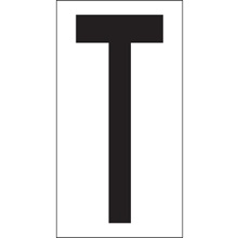 3 1/2" "T" Vinyl Warehouse Letter Labels image