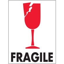 3 x 4" - "Fragile" Labels image