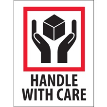 3 x 4" - "Handle With Care" Labels image