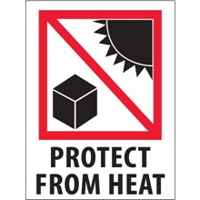 3 x 4" - "Protect from Heat" Labels image