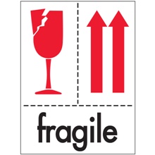 3 x 4" - "Fragile" Labels image