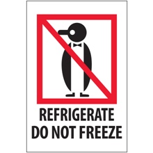 4 x 6" - "Refrigerate - Do Not Freeze" Labels image