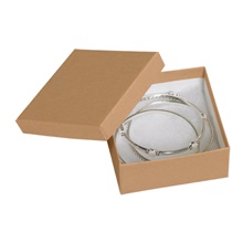 3 1/2 x 3 1/2 x 1 1/2" Kraft Jewelry Boxes image