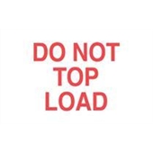 #DL1220  3 x 5"  Do Not Top Load  Label (Red/White) image
