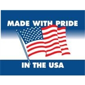 #DL1660  3 x 4"  Made with Pride In the USA Label image