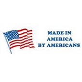 #DL1665  2 x 6"  Made In America by Americans Label image