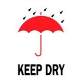 #DL4180  3 x 4"  Keep Dry ( Umbrella/Rain) Label image
