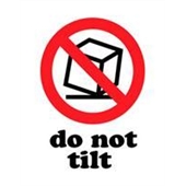 #DL4220  3 x 4"  Do Not Tilt Label image