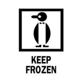 #DL4260  3 x 4"  Keep Frozen (Penguin) Label image