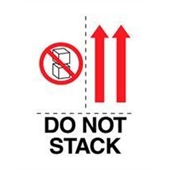 #DL4481  3 x 4"   Do Not Stack (Boxes,Arrows) Label image