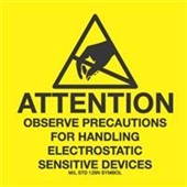 #DL9082  2 x 2 "  Attention Observe Precautions for Handling Label image