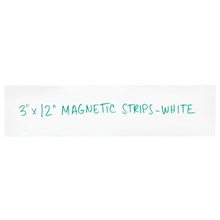 3 x 12" White Warehouse Labels - Magnetic Strips image