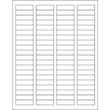 1 3/4 x 1/2" White Rectangle Laser Labels image