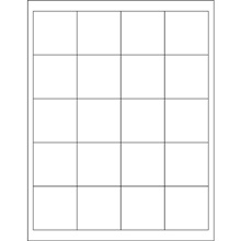 2 x 2" White Rectangle Laser Labels image
