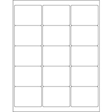 2.6875 x 2" White Rectangle Laser Labels image