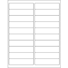 4 x 1" White Rectangle Laser Labels image