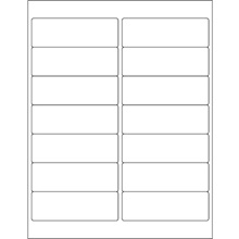 4 x 1 1/3" White Rectangle Laser Labels image