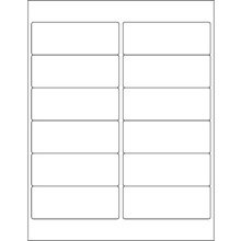 4 x 1 1/2" White Rectangle Laser Labels image