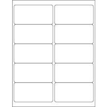 4 x 2" White Rectangle Laser Labels image