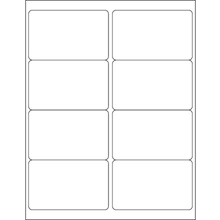 4 x 2 1/2" White Rectangle Laser Labels image