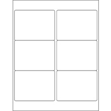 4 x 3" White Rectangle Laser Labels image