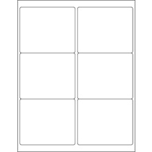 4 x 3 1/3" White Rectangle Laser Labels image
