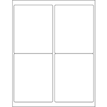 4 x 5" White Rectangle Laser Labels image