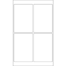 4 x 6" White Rectangle Laser Labels image
