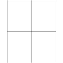 4 1/4 x 5 1/2" White Rectangle Laser Labels image