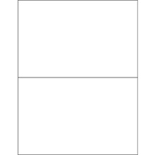8 1/2 x 5 1/2" White Rectangle Laser Labels image