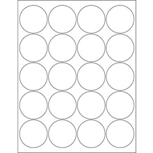 2" White Circle Laser Labels image
