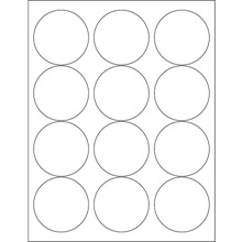 2 1/2" White Circle Laser Labels image