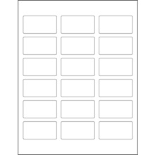 2 3/8 x 1 1/4" White Rectangle Laser Labels image