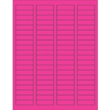 1 3/4 x 1/2" Fluorescent Pink Rectangle Laser Labels image