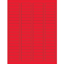 1 3/4 x 1/2" Fluorescent Red Rectangle Laser Labels image