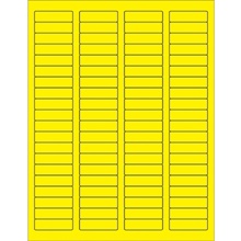 1 3/4 x 1/2" Fluorescent Yellow Rectangle Laser Labels image