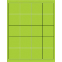 2 x 2" Fluorescent Green Rectangle Laser Labels image