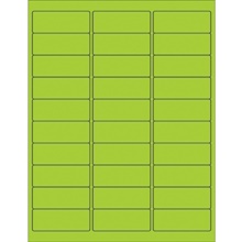 2 5/8 x 1" Fluorescent Green Rectangle Laser Labels image