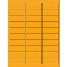 2 5/8 x 1" Fluorescent Orange Rectangle Laser Labels image