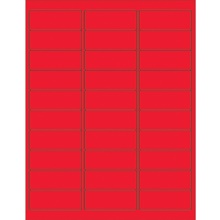 2 5/8 x 1" Fluorescent Red Rectangle Laser Labels image