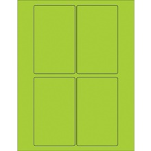 3 x 5" Fluorescent Green Rectangle Laser Labels image