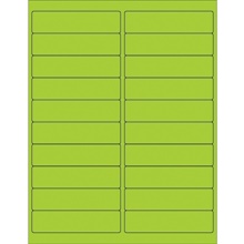 4 x 1" Fluorescent Green Rectangle Laser Labels image