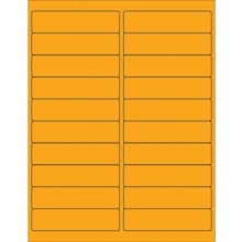 4 x 1" Fluorescent Orange Rectangle Laser Labels image