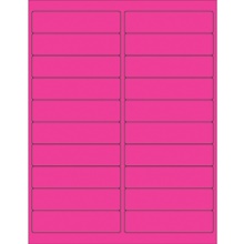 4 x 1" Fluorescent Pink Rectangle Laser Labels image