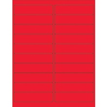 4 x 1" Fluorescent Red Rectangle Laser Labels image