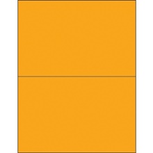 8 1/2 x 5 1/2" Fluorescent Orange Rectangle Laser Labels image